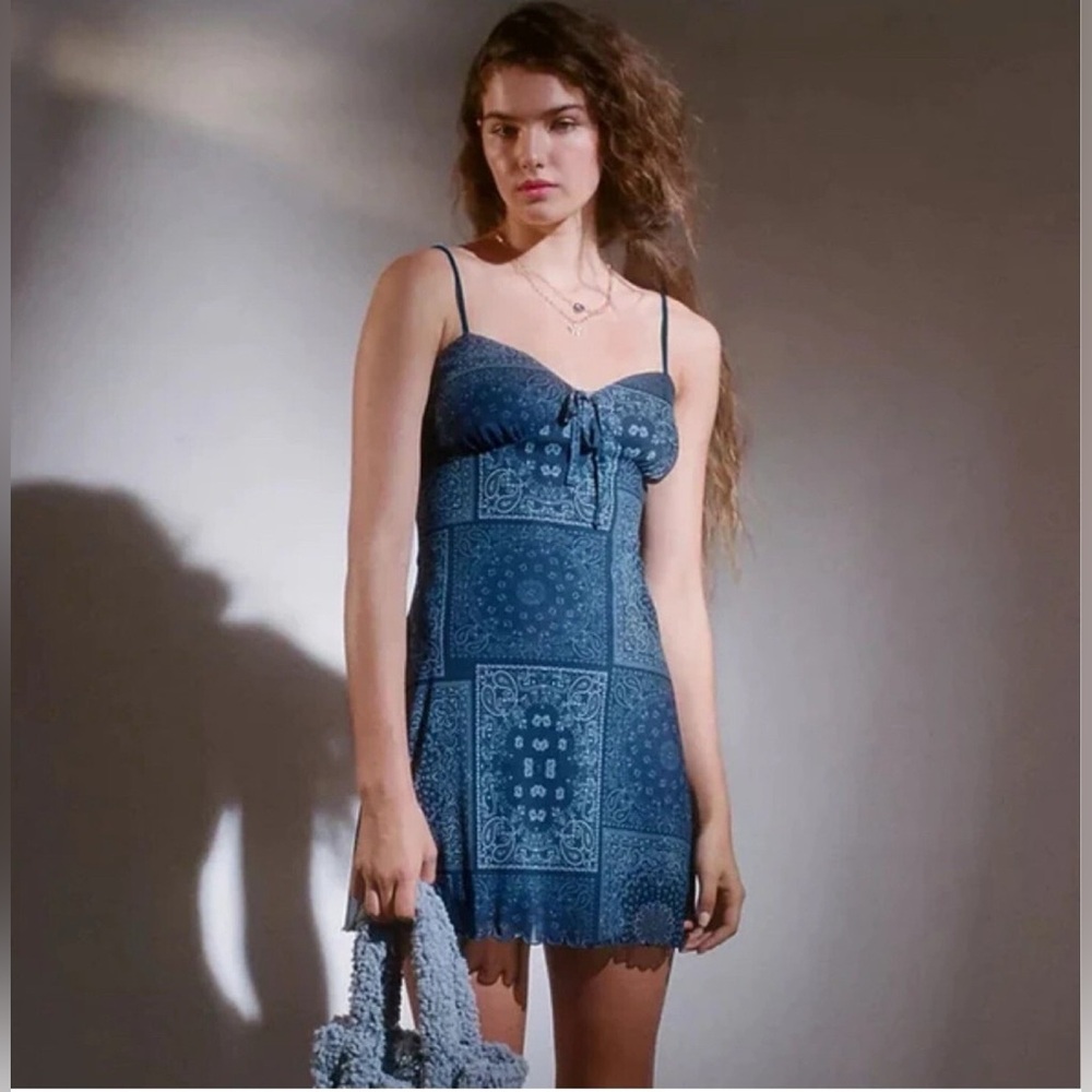 Urban Outfitters Elodie Mesh Mini Dress XS
